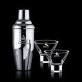 3 Piece Martini Set w/ Connoisseur Shaker & 2 Palmer Martini Glasses